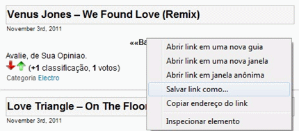 Baixando Remixes Musicas Chrome